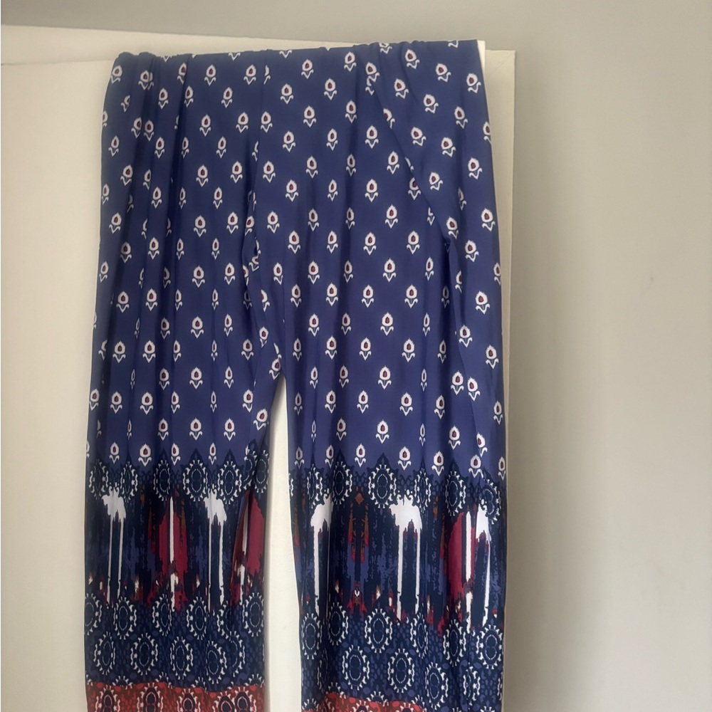 Denim 24/7 Blue Patterned Pants
